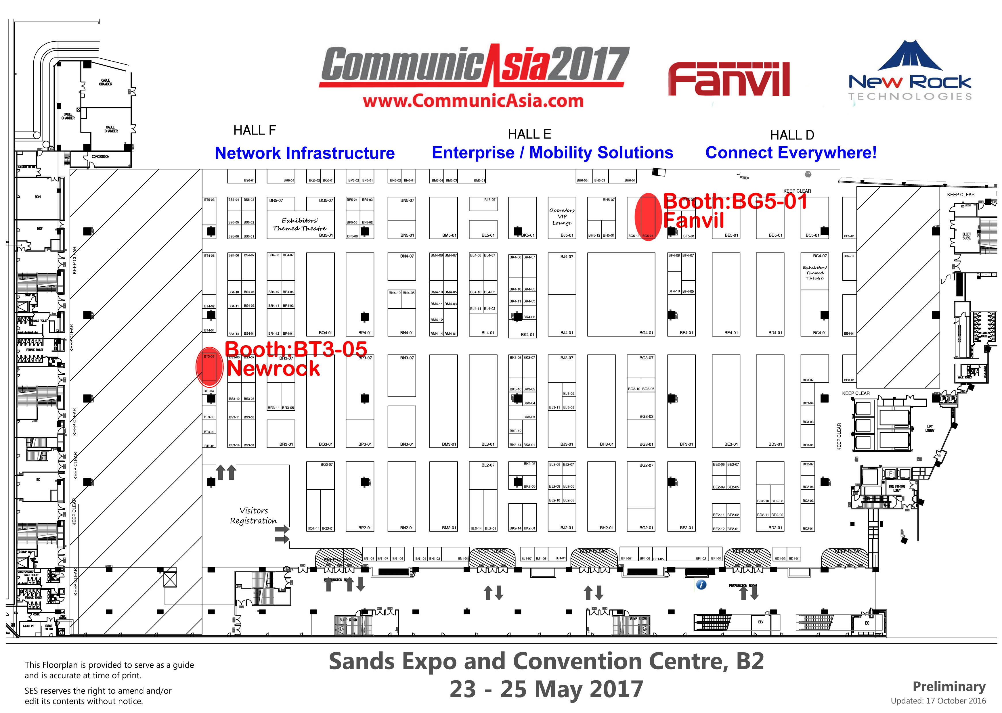 Fanvil & Newrock  Comunic Asia 2017 in Singapore